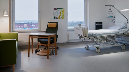 Alla patienter vårdas idag i enkelrum. Foto: Bert Leandersson. 