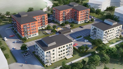 Kvarteret Handbollen 1. Bild: Arkitektlaget i Skåne.