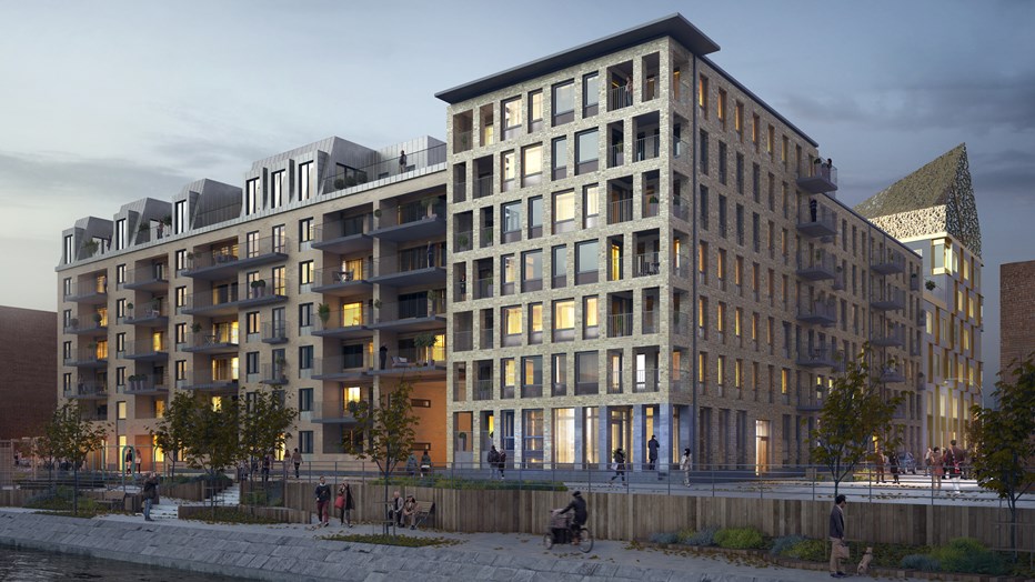 Skanska Hyresbostäders projekt Citadellskajen. Bild: Kanozi Arkitekter Skanska Hyresbostäders projekt Citadellskajen. Bild: Kanozi Arkitekter