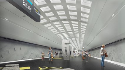Barkarby blir en viktig knutpunkt med pendeltåg och en kommande busstation och regionaltågstation.
