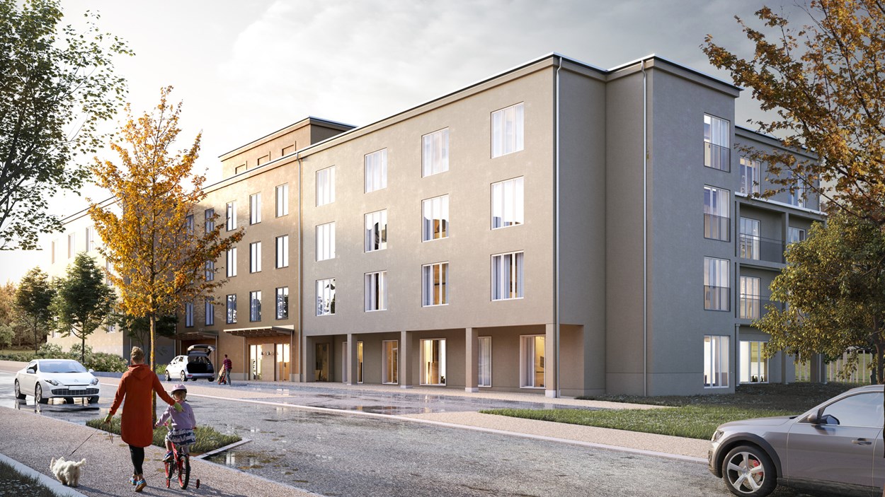 Vård- och omsorgsboendet i Näsby Slottspark i Täby har certifieringen ”Fossilfri grön arbetsplats”.