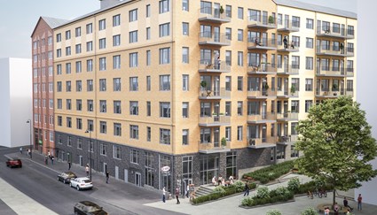 Skanska Hyresbostäders kvarter Bergskvadraten i centrala Norrköping.