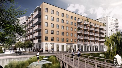 Parkkvarteret i Barkarby. Bild: Varg Arkitekter.