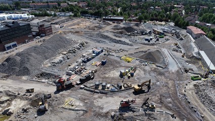 Skanska har fått i uppdrag av Stockholms stad att genomföra anläggningsarbeten vid Slakthusområdet.