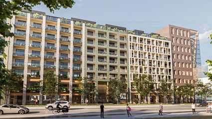 Om- och tillbyggnaden av Gångaren 13 är startskottet för det nya kvarteret Greenhouse Sthlm.