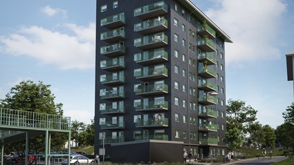 Skanska Hyresbostäders projekt Blå Port i Karlskrona.