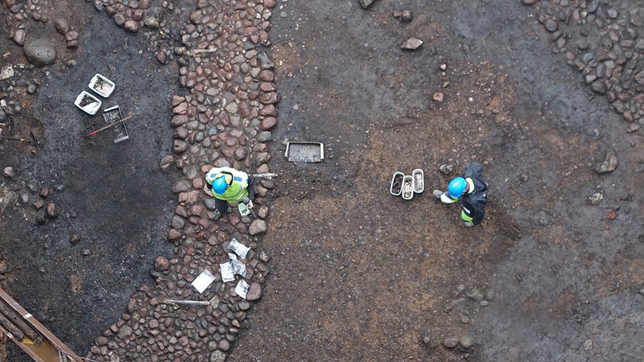 Stenlagda gator från 1300-talets Södermalm.