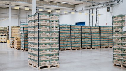 Logistikanläggningen är skapad för optimerad logistik. Foto: Samuel Uneus
