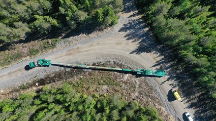 av transporter kunde vara över 60 meter långa