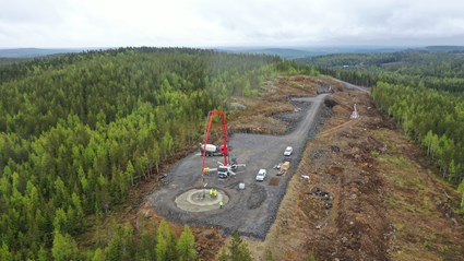 Totalt gjöt vi fundament för 25 vindkraftverk.