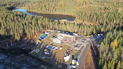 Vi byggde en servicebyggnad på området