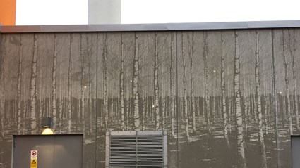 Fredriksdal bus depot entrance facade