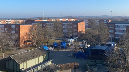 Hyresgästerna bodde kvar i lägenheterna under renoveringen.