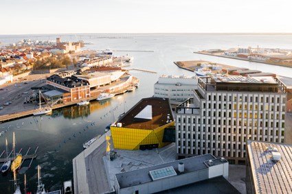 Universitetet ligger vackert placerat intill vattnet.