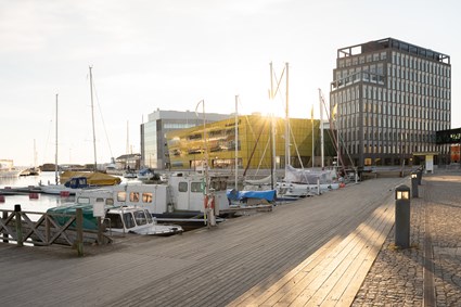 Här sitter studenterna nära både stad och natur.
