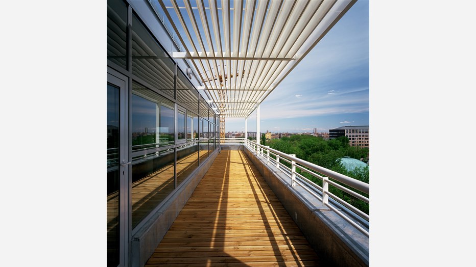 Terrace, Science Park, Budapest, Hungary Terrace, Science Park, Budapest, Hungary