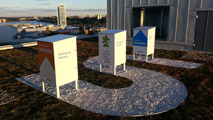 Entré Lindhagen Skanska beehives
