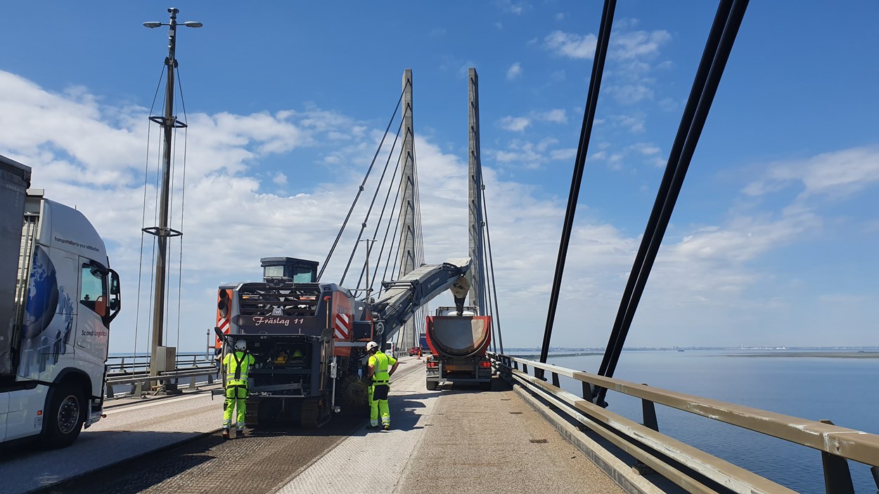 Öresundsbron-asfaltsfräsning