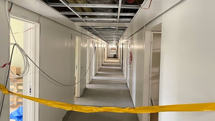 Våningsplanen renoverades från grunden.