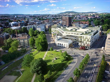 Photomontage of Sundtkvartalet