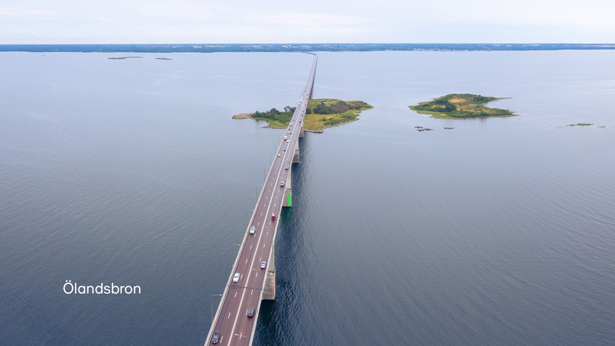 Ölandsbron sedd från ovan text