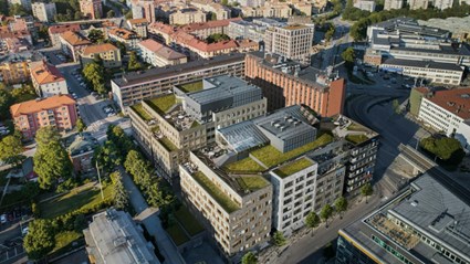 Nya kronan ligger mitt i centrala Sundbyberg.