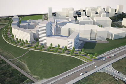 Volymstudie för framtidens Sundbypark av ÅWL Arkitekter & Tengbom Arkitekter.