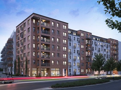 Hyresrätterna i Sjösättningen, bild av Arkitektlaget i Skåne och MK 3Design Studios