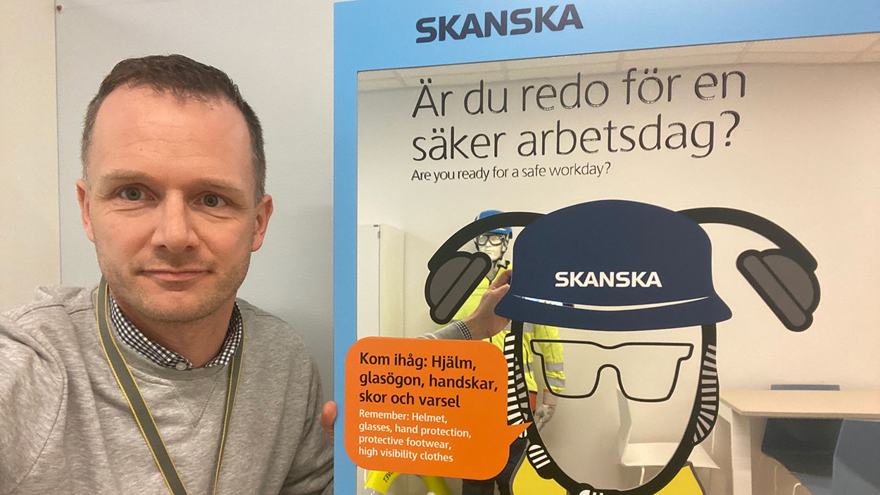 Skanskas regionala hälsa- och säkerhetschef Gustav Edstrand.