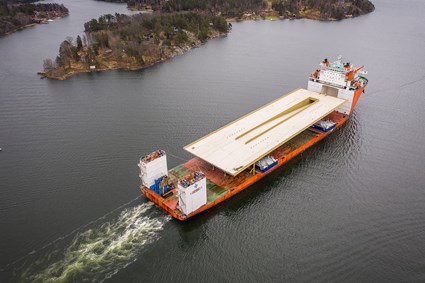 The golden bridge travels through the archipelago.