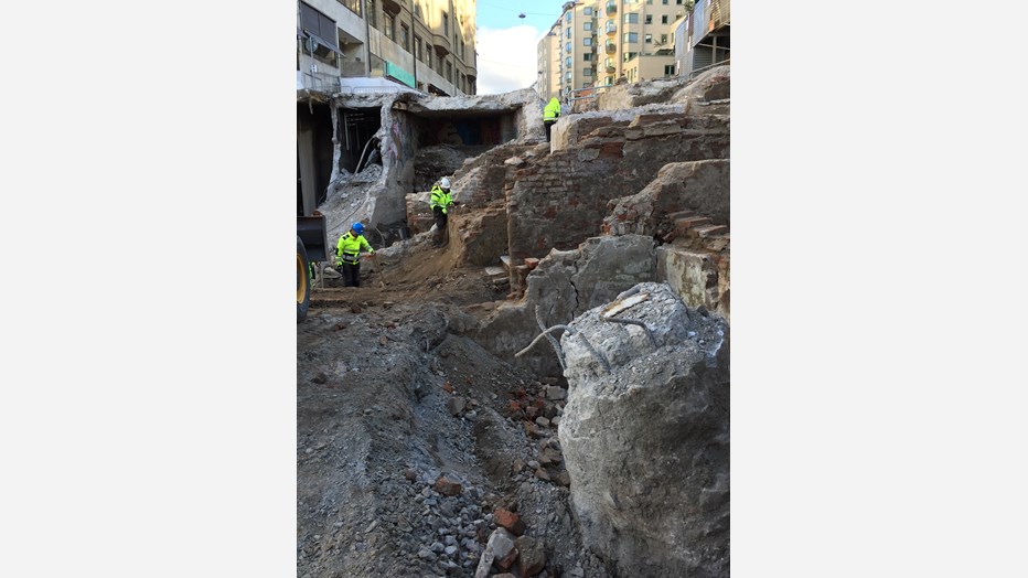 Archeological digs on Katarinavägen, October 2016. Archeological digs on Katarinavägen, October 2016.