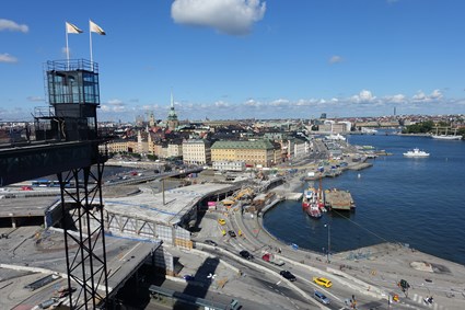 Slussen from above, August 2016.