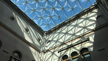 In the 1960’s, one atrium and several windows were covered. They have now been opened up to allow light back into the building, and enhance the visitor experience.