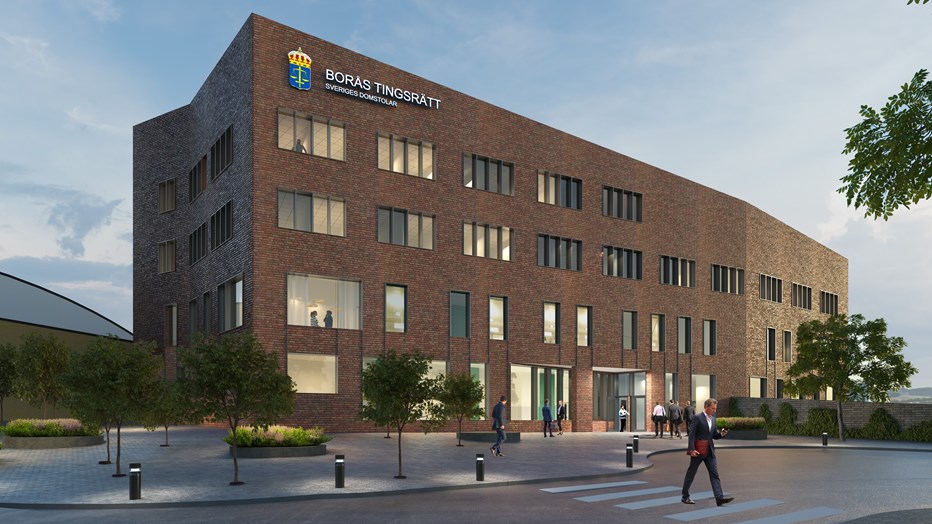 Skanska och Vacse utvecklar tillsammans Borås tingsrätt Borås Tingsrätt Entré