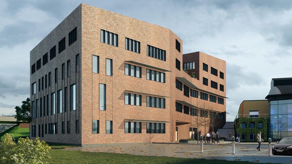 Fastigheten är ritad av ON Arkitekter. Borås Tingsrätt från öster