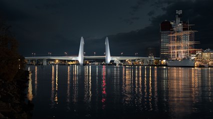 Hisingsbron knyter samman de två sidorna av älven. Illustration: Mattias Henningsson-Jönsson
