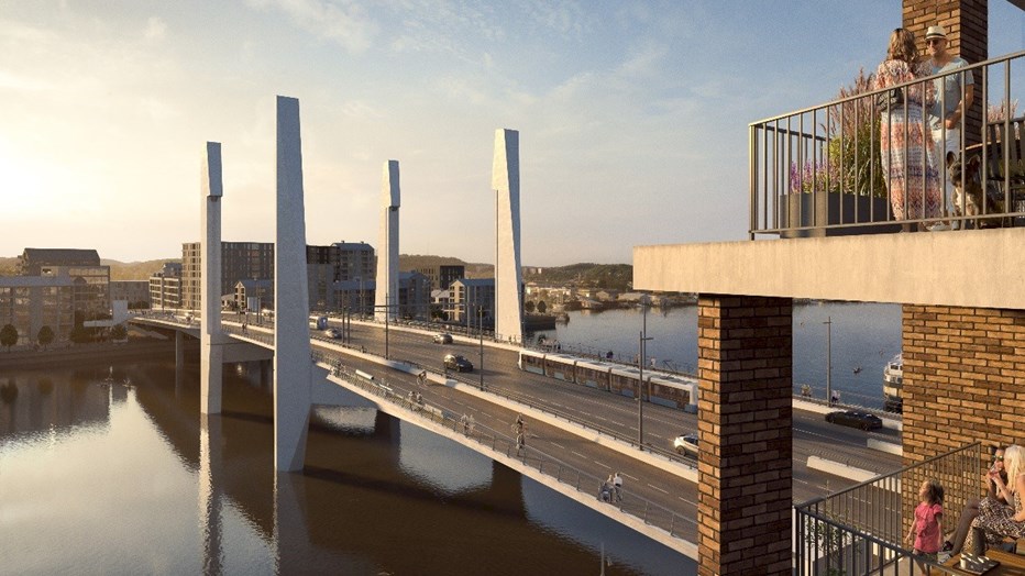 Skanska har byggt Hisingsbron i centrala Göteborg. Bron går över Göta älv. Skanska har byggt Hisingsbron i centrala Göteborg. Bron går över Göta älv.