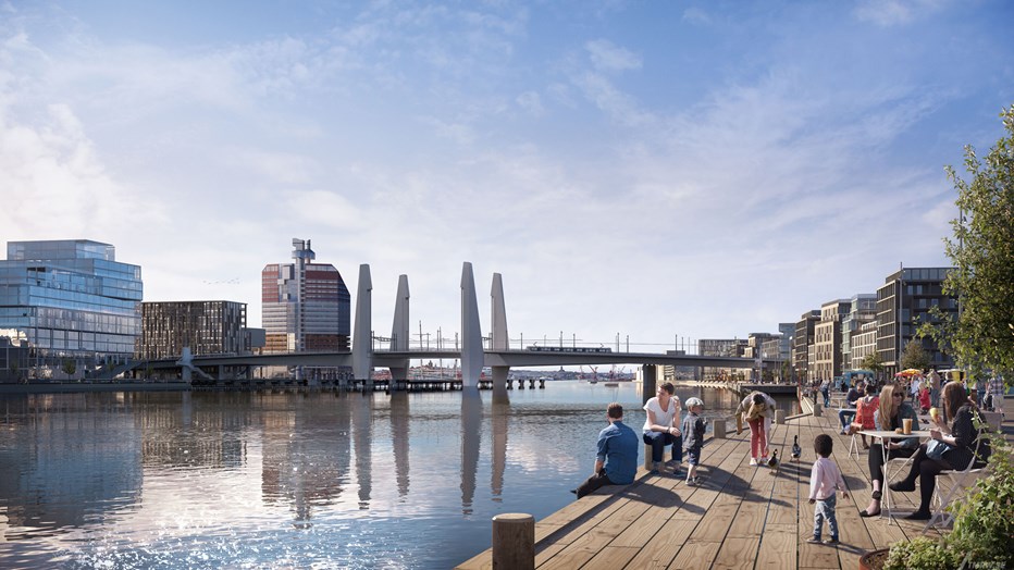Hisingsbron inbjuder till att ta sig upp ovanför älven för att promenera eller stanna och se på utsikten. Hisingsbron inbjuder till att ta sig upp ovanför älven för att promenera eller stanna och se på utsikten.