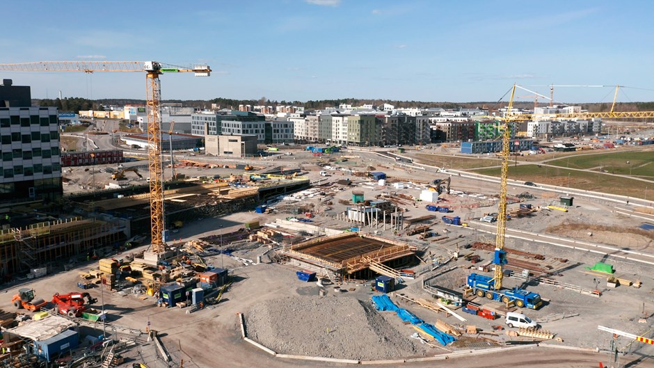 Armering pågår i Parkkvarteret som ska stå färdigt 2023.