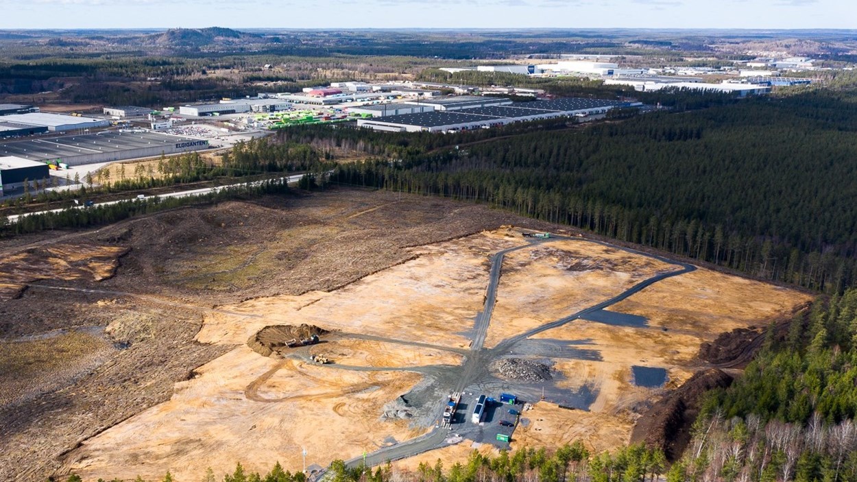 Bild på området Moliden där Jönköpings nya industriområde kommer byggas.