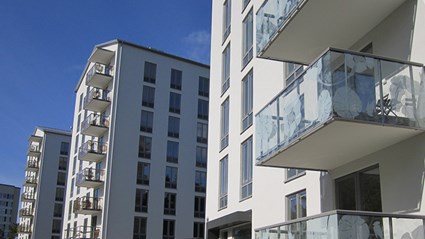 De tre lågenergihusen i Blackeberg är byggda med passivhusteknik.