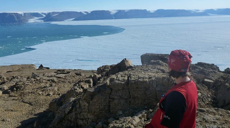 Emma vid Petermannglaciären i nordvästra Grönland,