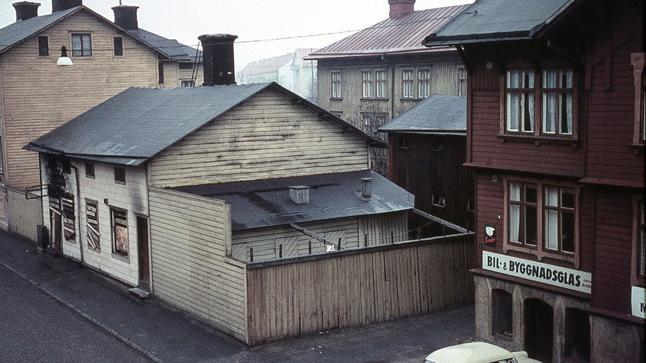 Bageriet på Fabriksgatan 2 i Gårda. Året är 1958.