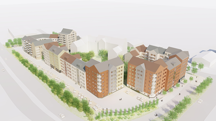 Illustration hyresrätter Fastighetsboken. Av Plan- och Byggnadskonst