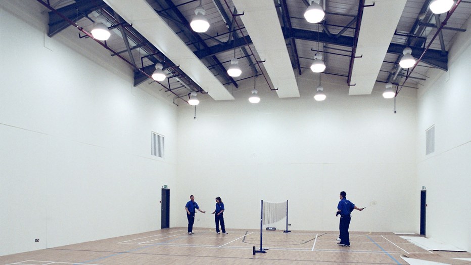 Recreational facilities include indoor sports courts at Colnbrook Immigration Removal Centre Recreational facilities include indoor sports courts at Colnbrook Immigration Removal Centre