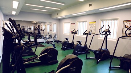 A fully equipped gym at the centre