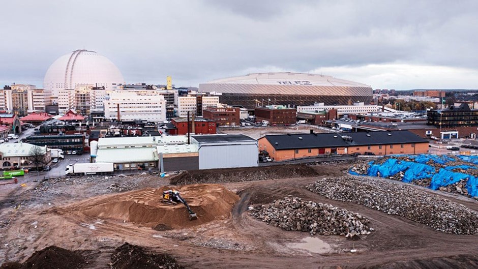 Det gamla industriområdet vid Globen 