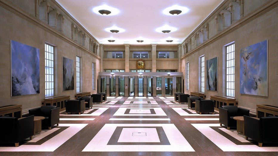 Period features were retained within the refurbishment of the MOD Whitehall building Period features were retained within the refurbishment of the MOD Whitehall building
