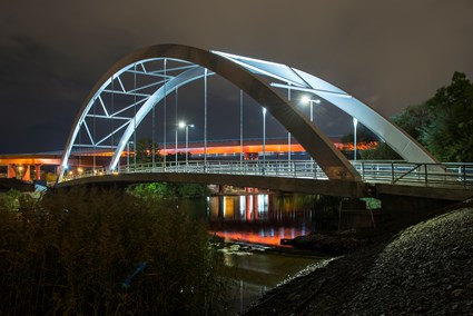 Walckesbron, nattbelysning