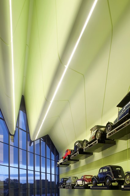 The high-quality interior finish in the Riverside Museum enhances the experience for visitors